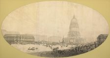 Proposed Civic Center Square, Plan of Chicago, 1909. Creator: Daniel Burnham