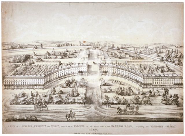 Proposed development off Harrow Road, Paddington, London, 1847. Artist: GL Lee