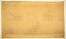 Proposed Fine Arts Museum, World's Columbian Exposition, Chicago, Elevation Sketches, c1890/91. Creator: John Wellborn Root