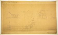 Proposed Fine Arts Museum, World's Columbian Exposition, Chicago, Elevation Sketches, c1890/91. Creator: John Wellborn Root