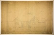 Proposed Fine Arts Museum, World's Columbian Exposition, Chicago, Entrance Elevation, c. 1890. Creator: John Wellborn Root