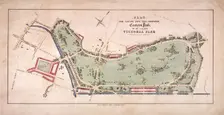 Proposed plan for Victoria Park, Hackney, London, c1845. Artist: Sir Ernest Albert Waterlow