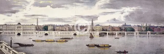 Proposed view of the River Thames, London, 1825. Artist: Thomas Mann Baynes