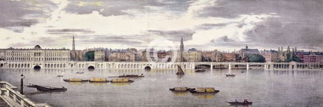 Proposed view of the River Thames, London, 1825. Artist: Thomas Mann Baynes