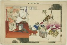 Properties, from the series "Pictures of No Performances (Nogaku Zue)", 1898. Creator: Kogyo Tsukioka