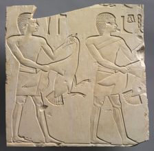 Prophet and Lector-Priest with Offerings of Live Geese, c. 667-647 BC. Creator: Unknown