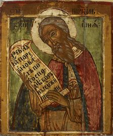 Prophet Elijah, a Russian icon, c17th century. Creator: Unknown