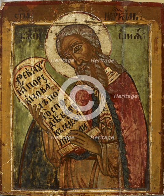 Prophet Elijah, a Russian icon, c17th century. Creator: Unknown.