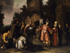 Prophet Elisha refuses Naaman's gift, c1655. Creator: Dijck, Abraham van (1635-1680)