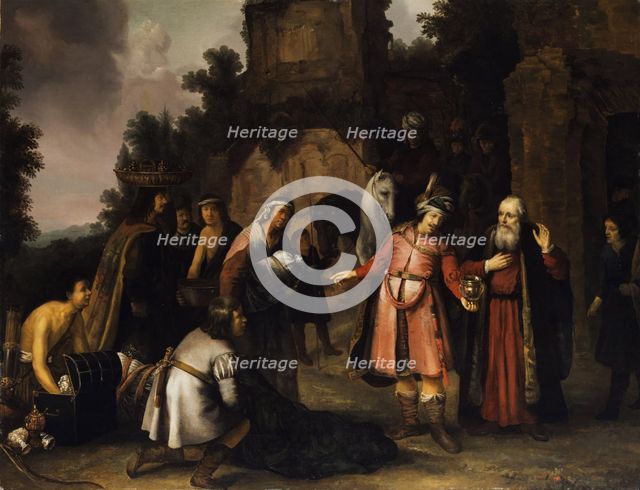 Prophet Elisha refuses Naaman's gift, c1655. Creator: Dijck, Abraham van (1635-1680).