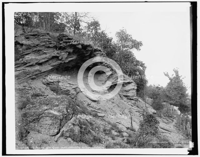 Prophet's Rock Ridge near Tippecanoe battleground, Ind., c1902. Creator: Unknown.