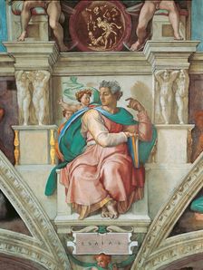Prophets and Sibyls: Isaiah (Sistine Chapel ceiling in the Vatican), 1508-1512. Creator: Buonarroti, Michelangelo (1475-1564)
