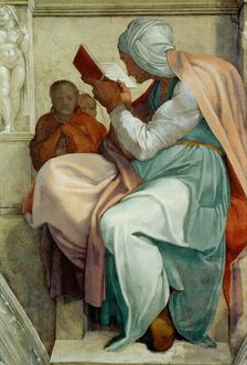 Prophets and Sibyls: Persian Sibyl (Sistine Chapel ceiling in the Vatican), 1508-1512. Creator: Buonarroti, Michelangelo (1475-1564)