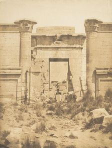 Propylées du Thoutmoséum, à Médinet-habou (Thèbes), 1849-50. Creator: Maxime du Camp