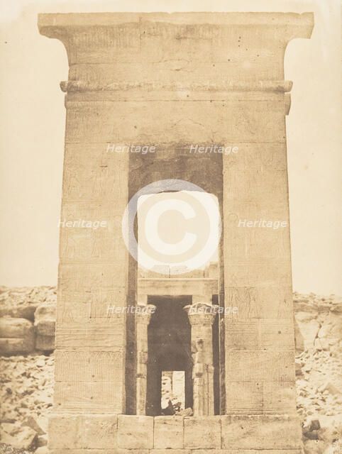Propylon du Temple de Dandour (Tropique du Cancer), April 1850. Creator: Maxime du Camp.