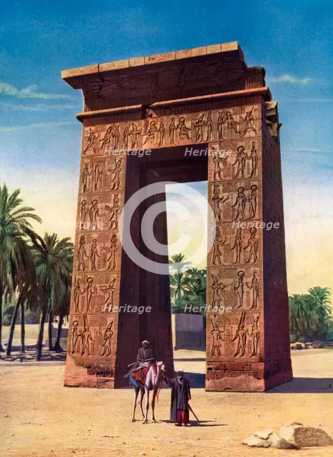 Propylon of the third Ptolemy at Karnak, Egypt, 1933-1934. Artist: Unknown