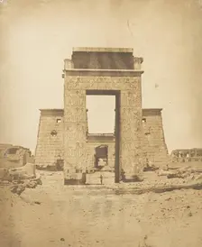 Propylone du Temple de Khons, à Karnac, Thèbes, 1849-50. Creator: Maxime du Camp
