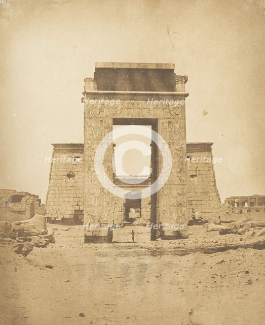 Propylone du Temple de Khons, à Karnac, Thèbes, 1849-50. Creator: Maxime du Camp.