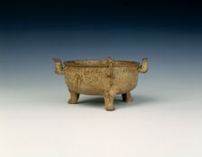 Proto-Yue tripod pot, Late Warring States, China, c3rd-2nd century BC. Creator: Unknown