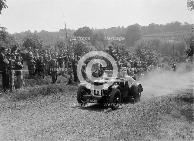 Prototype MG K3, Bugatti Owners Club Hill Climb, Chalfont St Peter, Buckinghamshire, 1935. Artist: Bill Brunell.