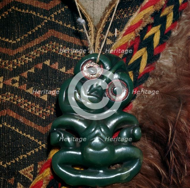 Protective Maori Tiki amulet, 19th century. Artist: Unknown