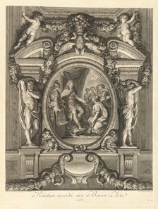 Protection accordée aux beaux-arts 1663 (Protection Granted to the Fine...) [pl. 24], published 1752 Creators: Jean-Baptiste Masse, Louis Surugue