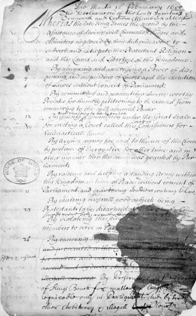 Protestant Statement, 1688. Artist: Unknown