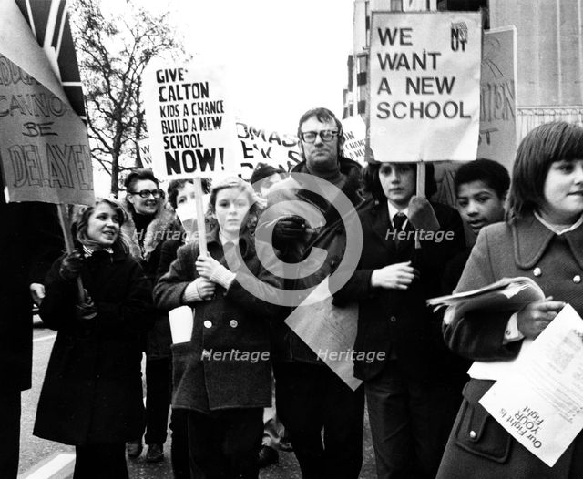 Protesters on a London Protest March, c1960s. Creator: Henry Grant.