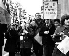 Protesters on a London Protest March, c1960s. Creator: Henry Grant