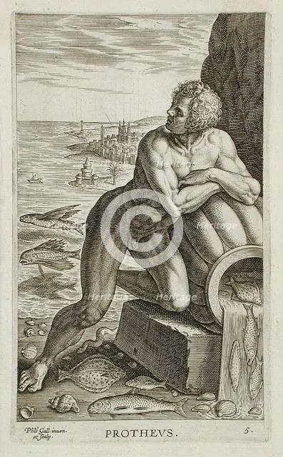 Protheus, 1586. Creator: Philip Galle.