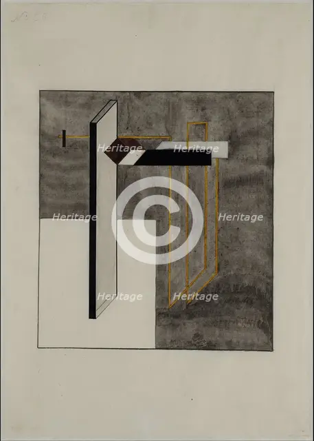 Proun 4B. Artist: Lissitzky, El (1890-1941)