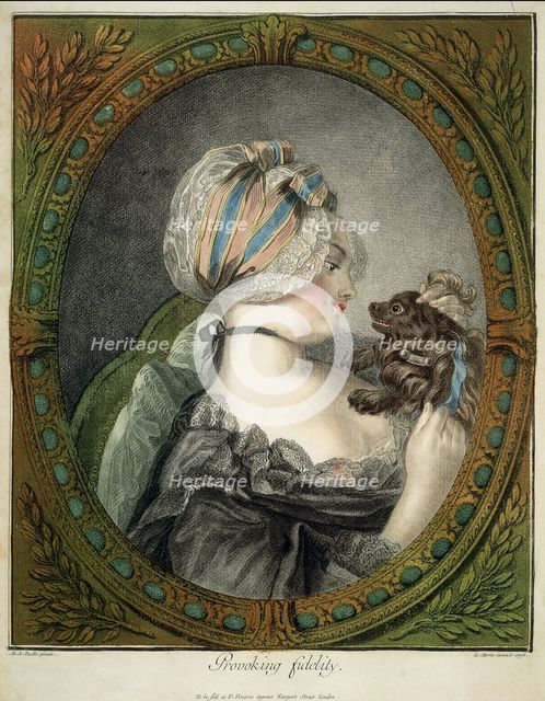 Provoking fidelity (The education of a small dog), 1775. Creator: Louis Marin Bonnet.