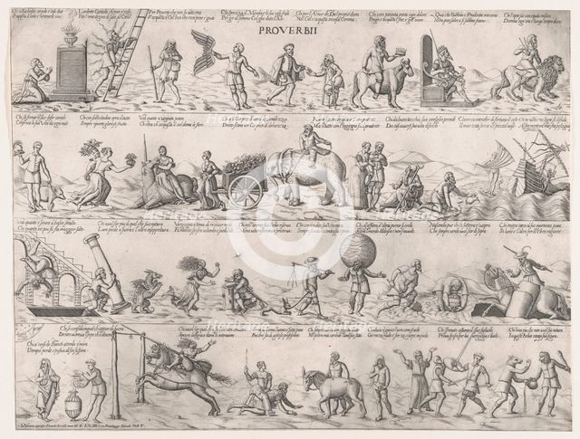 Proverbi (Proverbs), 1564., 1564. Creator: Nicolo Nelli.