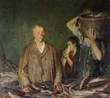 Provincetown Fisherman (Cleaning Fish), about 1912. Creator: Charles Webster Hawthorne