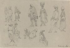 Provincial Figures, late 19th century. Creator: Eugene Louis Boudin