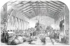 Provincial Industrial Exhibition of Canada, held at Montreal - the South Hall, 1850. Creator: Smyth