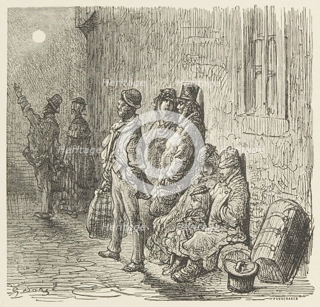 Provincials in Search of Lodgings, 1872.  Creator: Adolphe François Pannemaker.