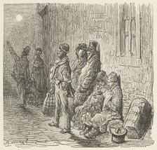 Provincials in Search of Lodgings, 1872. Creator: Adolphe François Pannemaker