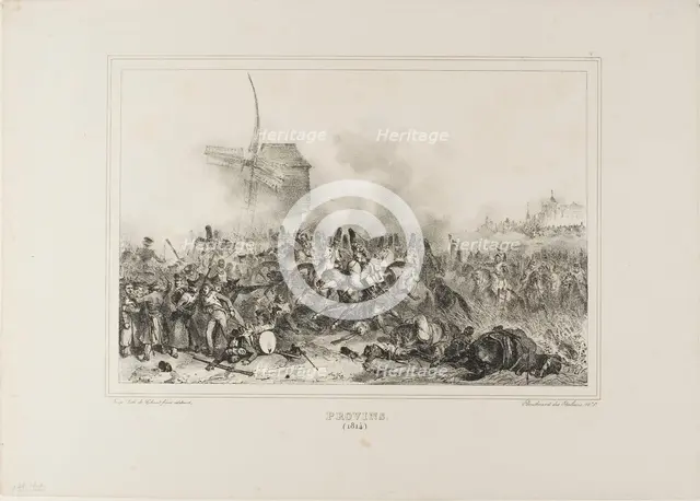 Provins 1814, 1833. Creator: Auguste Raffet.