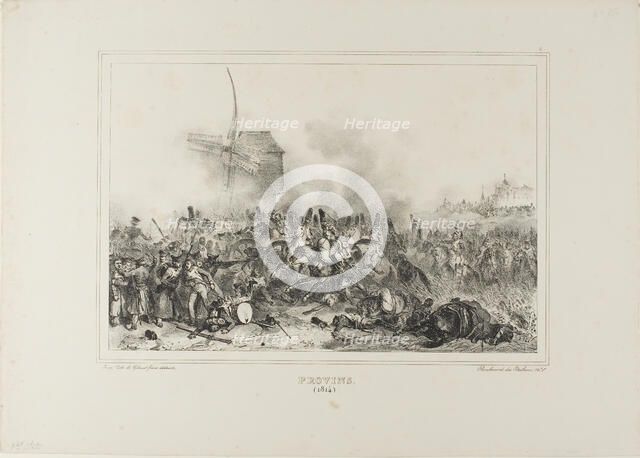 Provins 1814, 1833. Creator: Auguste Raffet.