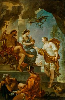 Psyche Obtaining the Elixir of Beauty from Proserpine, c1735. Creator: Charles-Joseph Natoire