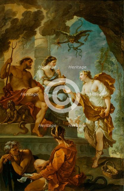Psyche Obtaining the Elixir of Beauty from Proserpine, c1735. Creator: Charles-Joseph Natoire.