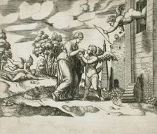 Psyche Opens the Fateful Box, between 1520 and 1535. Creators: Master of the Die, Michiel Coxie
