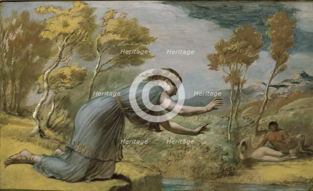 Psyche at the Stream, mid 19th century. Artist: Edward Calvert.