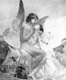 Psyche after Paul Jacques Aime Baudry c1880-83. Creator: Champollion