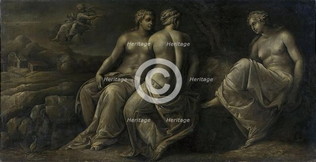Psyche and her Sisters, 1521. Creator: Polidoro da Caravaggio.