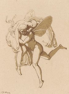 Psyche borne by a Zephyr, c1820. Creator: John Gibson