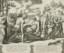 Psyche carried on a litter being taken to a mountain, between 1520 and 1535. Creator: Master of the Die