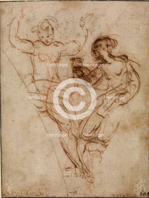 Psyche presenting to Venus the Vase of Proserpine, early 16th century. Artist: Raphael.