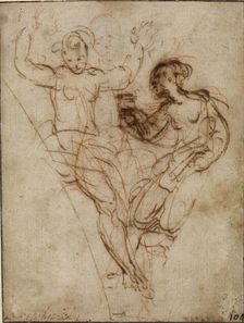 Psyche presenting to Venus the Vase of Proserpine, early 16th century. Artist: Raphael